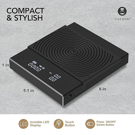 TIMEMORE Coffee Scale Basic 2.0 Electronic Espresso Scale with with Timer - Image 3