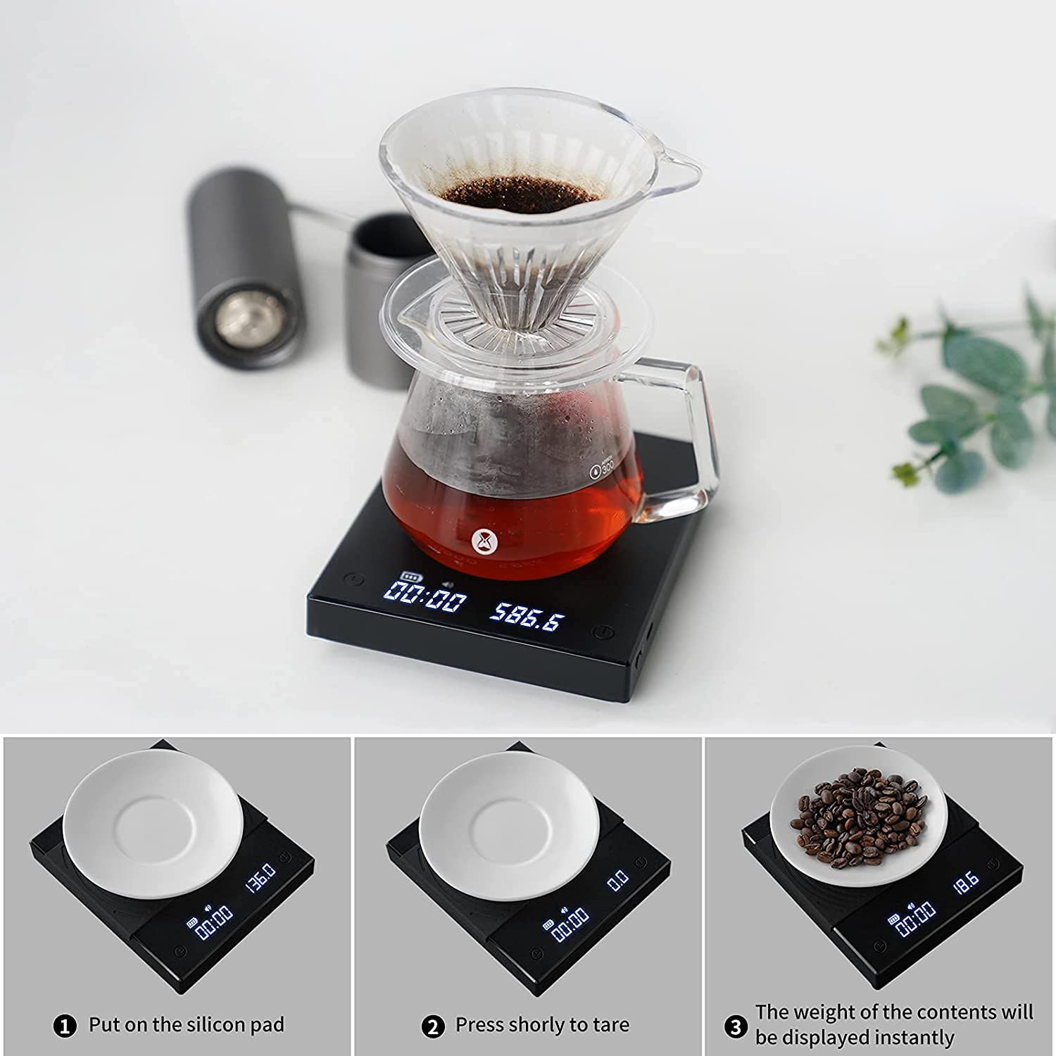 TIMEMORE Coffee Scale Basic 2.0 Electronic Espresso Scale with with Timer - Image 7